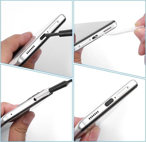 16 Pack Phone Charger Port Cleaner Kit, Anti-Clogging Mini Brushes Cleaner, Reusable Speaker Cleaning Tool, Multifunctional Mini Cleaning Dust Remover Tools for Phone Headphones Tablet Computer Camera in Saudi Arabia
