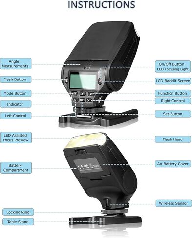 Bounce, Swivel Head Compact Flash Compatible with Nikon D850 (i-TTL & TTL II) in Saudi Arabia