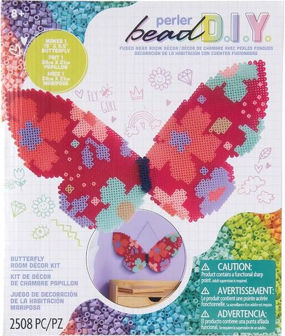 Perler 80-57038 Fused Bead DIY Suncatcher Room Décor Craft Activity Kit, 5.5" x 5.5", Multicolor, 1808 Pieces in Kuwait