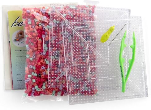 Perler 80-57038 Fused Bead DIY Suncatcher Room Décor Craft Activity Kit, 5.5" x 5.5", Multicolor, 1808 Pieces in Kuwait