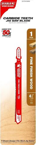 Diablo Wood Demon Carbide Teeth Jig Saw Blade - Ideal for Wood Cutting and Fine Finish Carpentry - 4-5/8" Length, 12-TPI - DJT301BHM in Saudi Arabia
