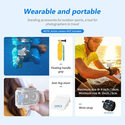 NEEWER 50 in 1 Action Camera Accessories Kit & Magnetic Neck Mount with Pocket 3 Cage, Compatible with GoPro DJI Insta360 SJCAM DBPOWER AKASO VicTsing APEMAN WiMiUS QUMOX Lightdow in Saudi Arabia