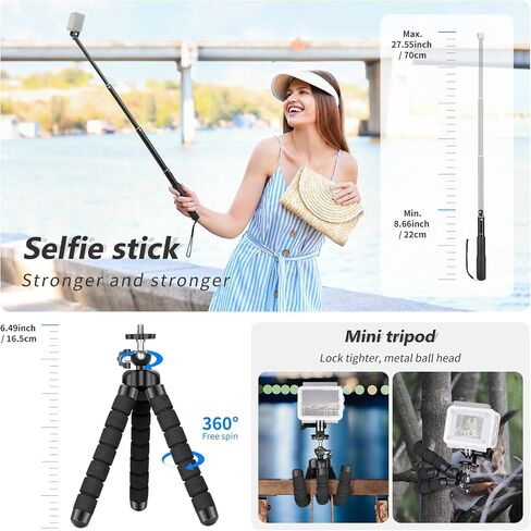 NEEWER 50 in 1 Action Camera Accessories Kit & Magnetic Neck Mount with Pocket 3 Cage, Compatible with GoPro DJI Insta360 SJCAM DBPOWER AKASO VicTsing APEMAN WiMiUS QUMOX Lightdow in Saudi Arabia