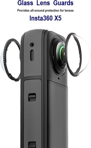 حارس العدسة الممتازة لعدسة Insta360 x5 【2pcs】+ واقي شاشة زجاجي مُفجر لشاشة Insta 360 x5 【2pcs】 ، 9h صلابة ، مضاد للسكس ، الدقة العالية ، السهولة التثبيت in Saudi Arabia