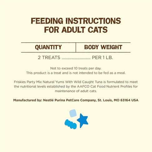 Purina Friskies Natural Cat Treats, Party Mix Natural Yums With Wild Tuna - (10) 2.1 oz. Pouches in Saudi Arabia