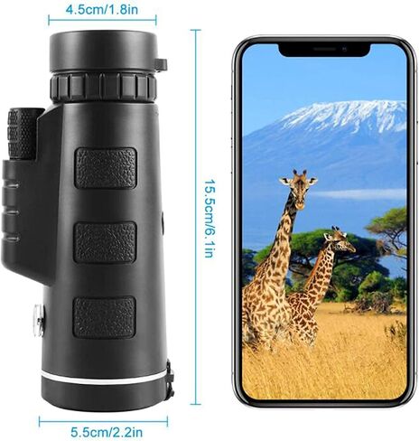 ، 40 × 60 أحاديًا مع حامل الهواتف الذكية و Tripod Termbroof Zoom Telescope أحادي الأداء أحادي الأداء لمشاهدة الطيور in Saudi Arabia