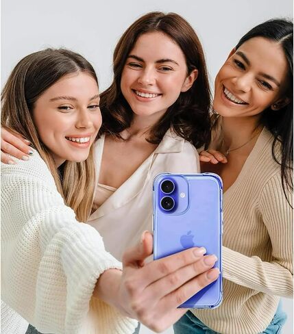 Crystal Clear مصممة لـ iPhone 16 Case Case ، [وليس الصفراء] [حماية من الدرجة العسكرية 16 قدم in Saudi Arabia