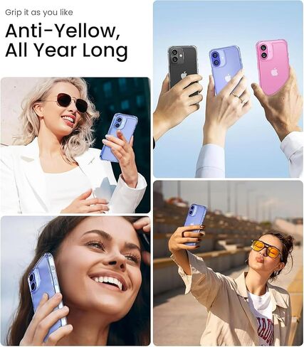 Crystal Clear مصممة لـ iPhone 16 Case Case ، [وليس الصفراء] [حماية من الدرجة العسكرية 16 قدم in Saudi Arabia