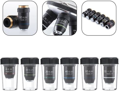 للعدسة الهدف الفضائية للمجهر الدقيق 160 مم ، 4x إلى 100x مستويات التكبير (60x) in Kuwait