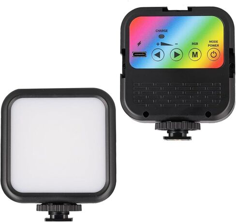 ضوء فيديو RGB المحمول مع 70 LED ، متوافق مع RICOH GR IV ، درجة حرارة لون قابلة للتعديل ، وبطارية داخلية طويلة الأمد in Kuwait