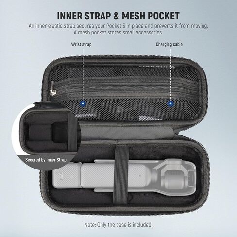 NEWER BASICS Magnetic Auxiliary Light & Carry Care متوافقة مع DJI Osmo Pocket 3 Creator Combo Expensory ، 1.3W USB C قابلة لإعادة الشحن مرفق مصباح LED لتسجيل فيديو VLOG Selfie in Kuwait