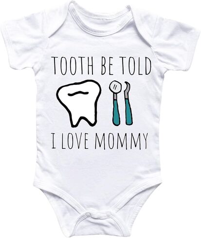 Dentist Tooth - Baby Boy Girl Clothes Infant Bodysuit Funny Cute Newborn in Saudi Arabia