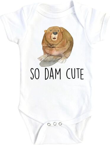 Beaver Dam Cute - Baby Boy Girl Clothes Infant Bodysuit Funny Cute Newborn in Saudi Arabia