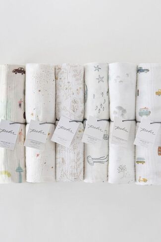 PEHR Muslin Cotton Swaddle, Celestial | Organic Baby Blanket | Ultra-Soft & Versatile | 47" x 47" in Saudi Arabia