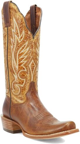 Dan Post Boots Womens Amber Embroidered Trail Square Toe Toe على أحذية غير رسمية منتصف العجل منخفض الكعب 1-2 " - بني in Saudi Arabia