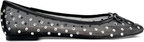 Sadie Ballet Flat in Black Crystal Mesh in Saudi Arabia