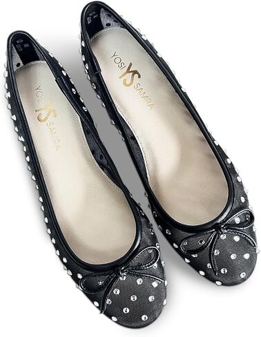 Sadie Ballet Flat in Black Crystal Mesh in Saudi Arabia