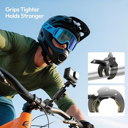 Ulanzi R105 Super Clamp Camera Mount مع 360 درجة ذراع Ballhead Magic مزدوجة ، مثبتة متين على شكل كاميرا من طراز GoPro Hero 13/12/11/10/9 ، Insta360 X5/X4 ، DJI Osmo Pocket 3/2 Action 5 Pro/4 in Kuwait