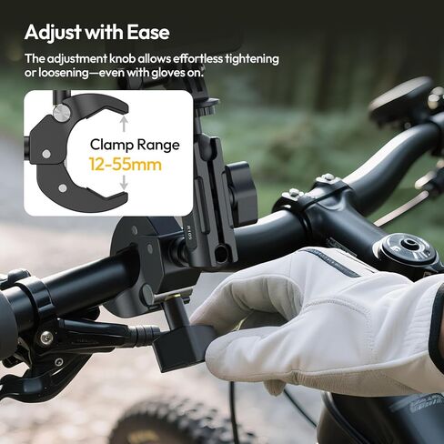 Ulanzi R105 Super Clamp Camera Mount مع 360 درجة ذراع Ballhead Magic مزدوجة ، مثبتة متين على شكل كاميرا من طراز GoPro Hero 13/12/11/10/9 ، Insta360 X5/X4 ، DJI Osmo Pocket 3/2 Action 5 Pro/4 in Kuwait