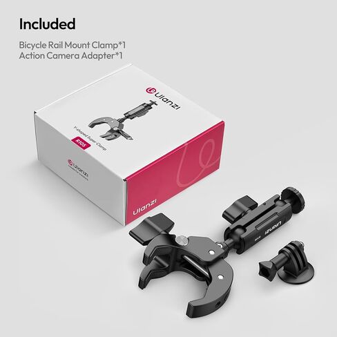 Ulanzi R105 Super Clamp Camera Mount مع 360 درجة ذراع Ballhead Magic مزدوجة ، مثبتة متين على شكل كاميرا من طراز GoPro Hero 13/12/11/10/9 ، Insta360 X5/X4 ، DJI Osmo Pocket 3/2 Action 5 Pro/4 in Kuwait