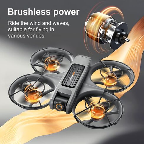 OBEST RC Drone With Screen On Controller (5.9in), Brushless Motor Drone with Dual Cameras (Electric Angle Adjustment), Optical Flow Positioning, 6CH Gyro, WIFI FPV, 100m Range, True 12-15min Flight (1800mAh), 3 Speeds, Headless Mode, LED Lights, USB Recha in Saudi Arabia