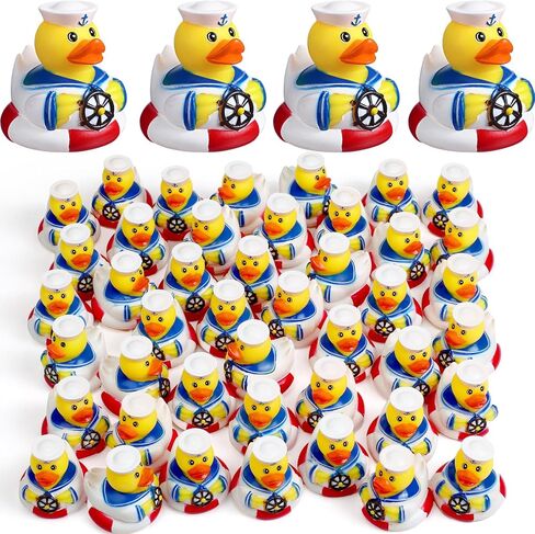 Jerify 12 Packs Cruise Ships Rubber Ducks 2 Inch Nautical Rubber Cruise Ducks Bulk Sailing Ship Toy for Carnival Party Gift Classroom Incentives Bath Tube Pool Toy in Saudi Arabia