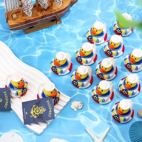 Jerify 12 Packs Cruise Ships Rubber Ducks 2 Inch Nautical Rubber Cruise Ducks Bulk Sailing Ship Toy for Carnival Party Gift Classroom Incentives Bath Tube Pool Toy in Saudi Arabia