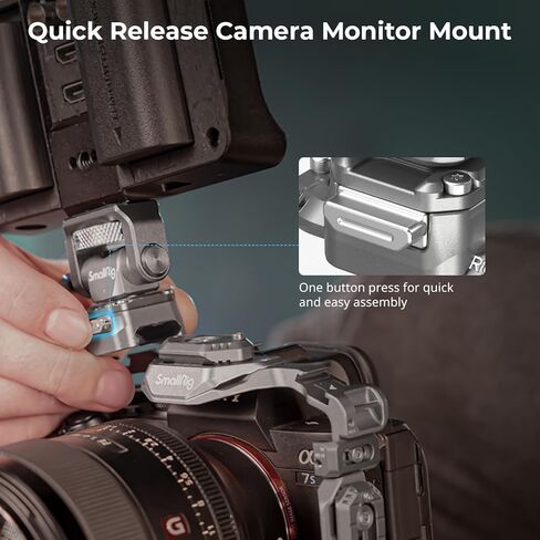 قفص صغير لـ Nikon Z5 II ، Z5 ، Z6 ، Z6II ، Z7 ، Z7II+Smallrig شاشة الكاميرا السريعة مع السكك الحديدية المدمجة في الناتو in Saudi Arabia
