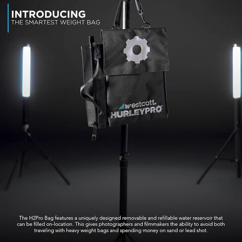 Westcott Air Cushioned Cushionted Sucked-Duty Light Stand (8 أقدام) باقة مع حقيبة وزن Hurleypro H2Pro (عنصران) in Saudi Arabia