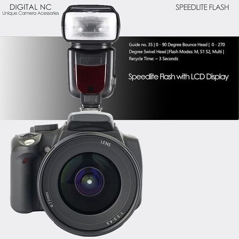 Speedlite Flash with LCD Display Compatible with Panasonic Lumix G9 in Saudi Arabia