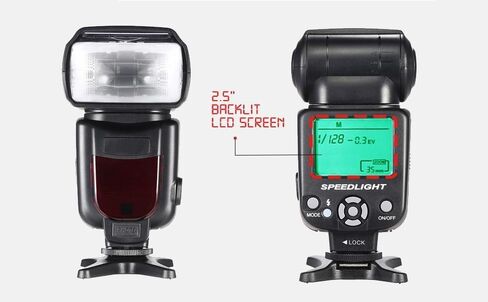 Speedlite Flash with LCD Display Compatible with Panasonic Lumix G9 in Saudi Arabia