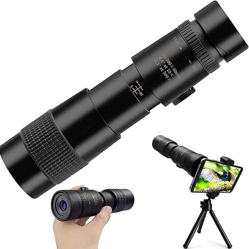 4K 10-300x40mm Super Teamepto Zoom Tarscope Tarscope Handheld Telescope مع ترايبود ومقطع صور مناسب لمشاهدة الطيور المشي لمسافات طويلة in Kuwait