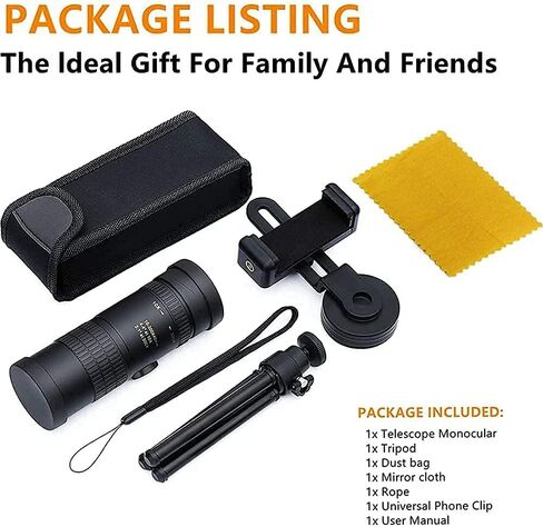4K 10-300x40mm Super Teamepto Zoom Tarscope Tarscope Handheld Telescope مع ترايبود ومقطع صور مناسب لمشاهدة الطيور المشي لمسافات طويلة in Kuwait