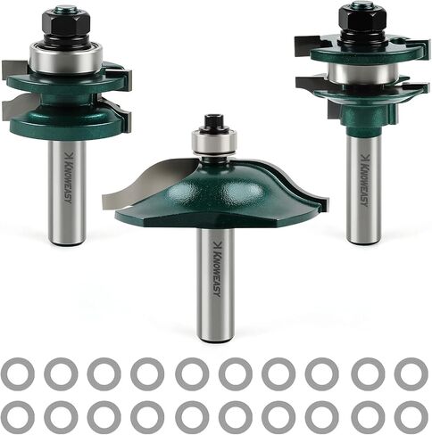 تعرف على سكة الحديد على طراز Shaker و Stile Bit Stile مع ساق نصف بوصة ، لسان كربيد احترافي وقواطع الأخدود لأبواب الخزانة ومشاريع النجارة ، تتضمن مطابقة أجزاء الملف الشخصي in Kuwait