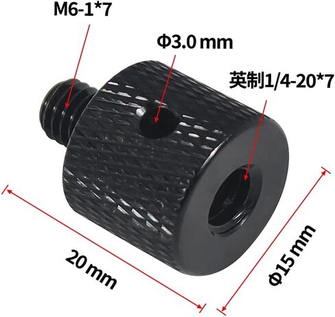 Head Tripod Adapter Screws Photography Accessories Aluminum Alloy 1/4-20 Female to M6-1 Male Adapter Screws in Saudi Arabia