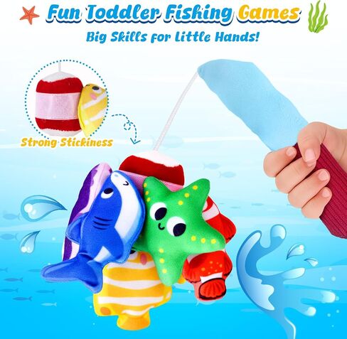 LovesTown Montessori Toys for Toddlers, Toddler Fishing Games with Stacking Cups Different Fish Color Sorting Toys Gifts for Boys Family Entertainment Education Shape Learning in Saudi Arabia