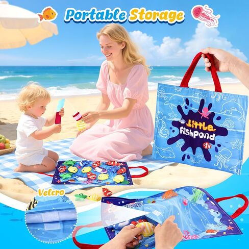 LovesTown Montessori Toys for Toddlers, Toddler Fishing Games with Stacking Cups Different Fish Color Sorting Toys Gifts for Boys Family Entertainment Education Shape Learning in Saudi Arabia