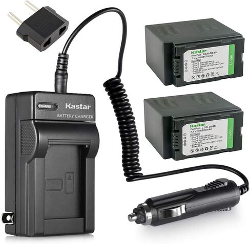 Kastar Battery (حزمة) واستبدال مجموعة الشاحن لـ Panasonic CGR-D54S CGA-D54S VSK0581 و AG-3DA1 AG-DVC30 AG-DVC32 AG-DVC33 NV-DD-DD-DD-DD-DD-GX7 NV-MX5 NV-MX350 NV-MX500 in Saudi Arabia