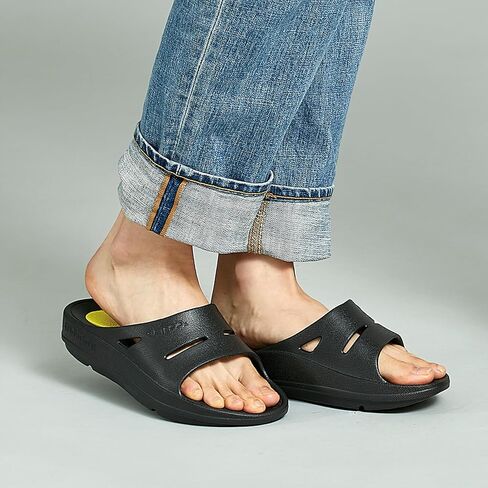 danoo& Healing Max T1 Recovery Sandals Lightweight Thick Cushion Open Toe Comfortable Sports Orthotic Slides for Plantar Fasciitis, Joints, and Post-Workout Footwear with Arch Support in Saudi Arabia