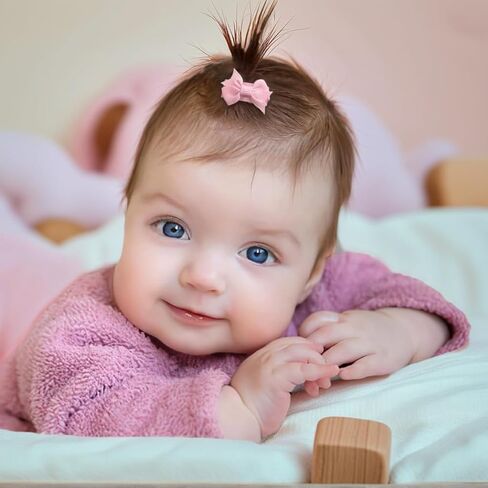 Ded Mini Bow Snap Clips for Baby Girls ، شريط Grosgrain 1.5 بوصة ، 40 قطعة ، إكسسوارات شعر ناعم in Saudi Arabia