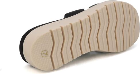 YOKI TUNSA-14 Wedge Sandals For Women With Comfort Footbed – Slip On Wedge Slides, Open Toe Shoes, Summer Dress Shoes, Casual Leather Sandals in Saudi Arabia