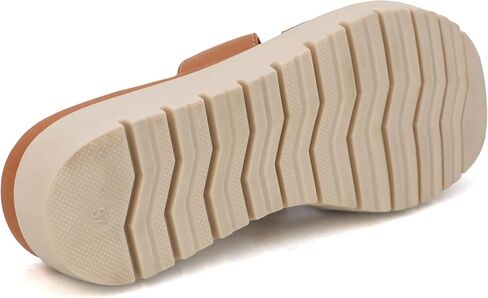 YOKI TUNSA-14 Wedge Sandals For Women With Comfort Footbed – Slip On Wedge Slides, Open Toe Shoes, Summer Dress Shoes, Casual Leather Sandals in Saudi Arabia