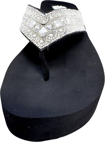 صندوق الصفراء الصفراء Callie Wdge Sandal ، إصبع القدم الدائري ، كعب 1.75 بوصة ، منصة 1 بوصة ، فليب مريح in Kuwait