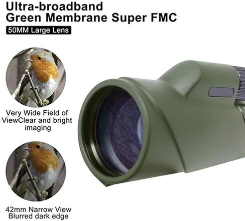 مناظير محمولة عالية الطاقة 10-20x50 ، تكبير وحيد مضغوط مع عدسة PAK4 PRISM للبالغين يراقب الطيور المعالم السياحية in Saudi Arabia