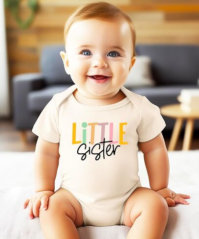 الزيتون يحب أبل أخت صغيرة bodysuit للفتيات العصرية مطابقة الأخوة طفل واحد in Saudi Arabia