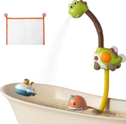 Tumama Baby Bath Toy ، ألعاب حوض الاستحمام مع رأس دش ديناصور ، ألعاب الرياح ، صنبور دش بخشها ومضخة المياه الأساسية للأطفال الصيفيين للأطفال in Kuwait