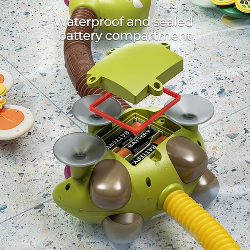 Tumama Baby Bath Toy ، ألعاب حوض الاستحمام مع رأس دش ديناصور ، ألعاب الرياح ، صنبور دش بخشها ومضخة المياه الأساسية للأطفال الصيفيين للأطفال in Kuwait