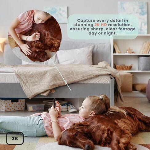 Camera Camera Security Camera Camera Iddoor-360 درجة ، كاميرا واي فاي ، تتبع الحركة الذكية ، الصوت في اتجاهين ، رؤية ليلية ، اكتشاف منظمة العفو الدولية ، مكالمة واحدة للهاتف ، مراقب الأطفال ، كاميرا الحيوانات الأليفة ، Alexa & Google in Kuwait