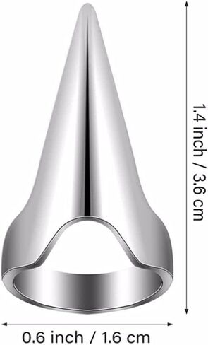 5PCS Finger Claws Cosplay Claws Rings,Punk Rock Nail Finger Armor Gothic Talon Nail Fingertip Claw,Hair Parting Selecting Sectioning Tool Clips and Barrettes(Silver) in Saudi Arabia