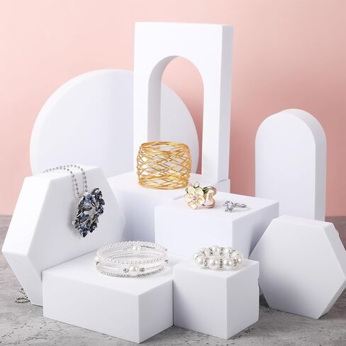 10 PCS مجموعة الدعائم Props Protgual Cube Cube ، الدعائم الخلفية للتصوير الفوتوغرافي الصلب لتصوير صور المنتج ، أبيض in Saudi Arabia